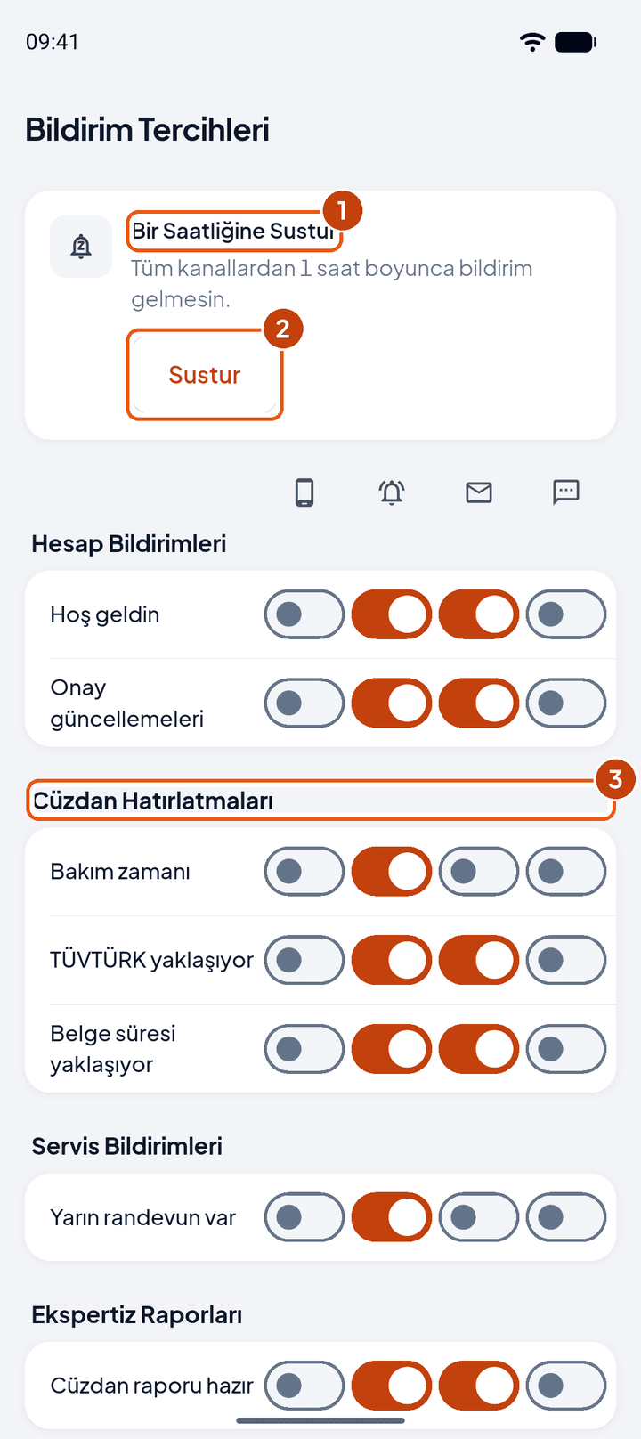 Bildirim tercihleri