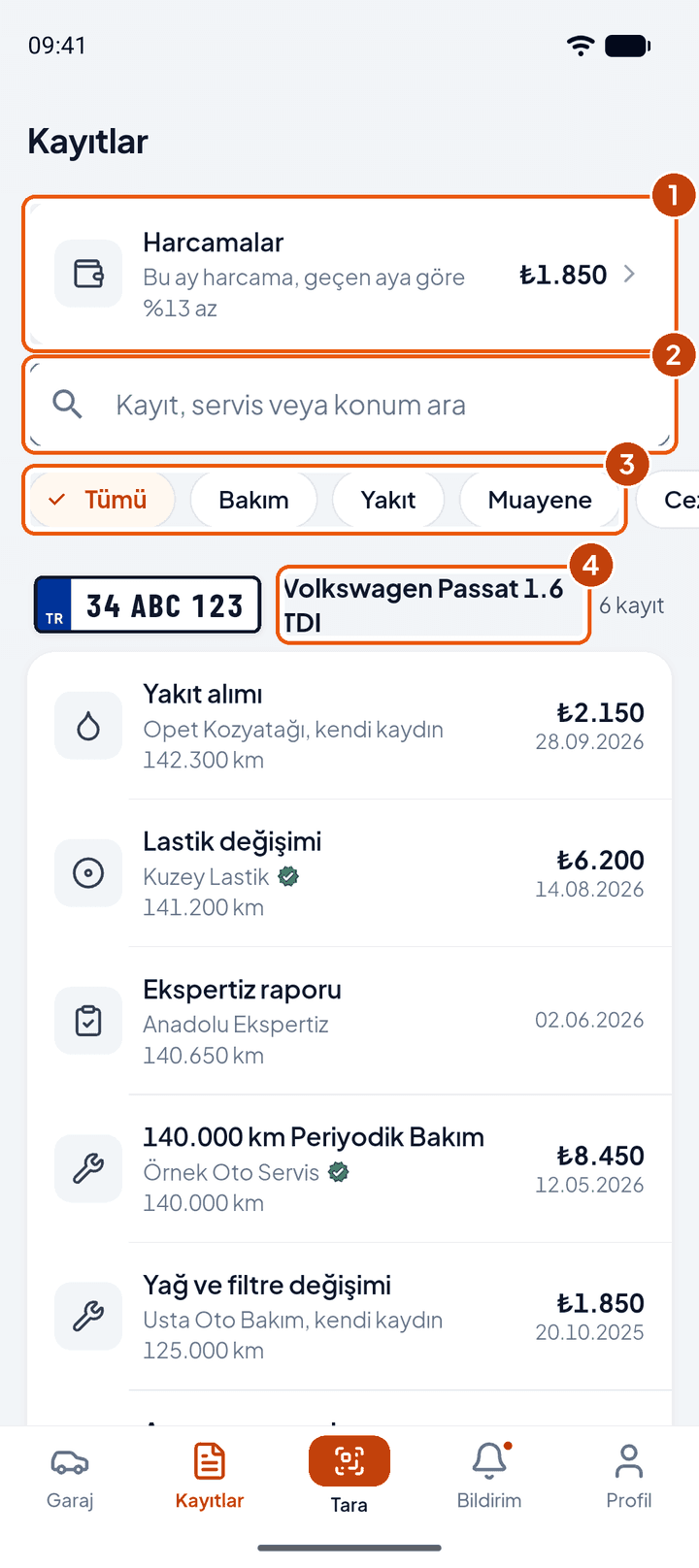 Kayıtlar