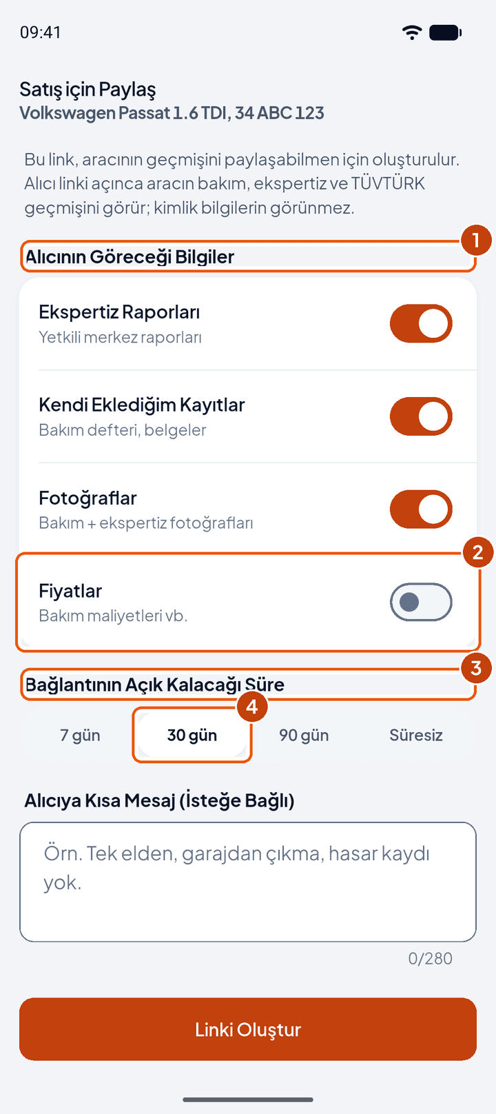 Satış için paylaş