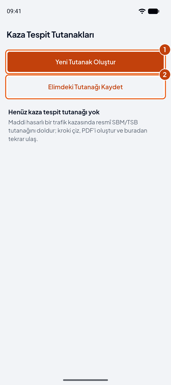 Kaza tespit tutanakları
