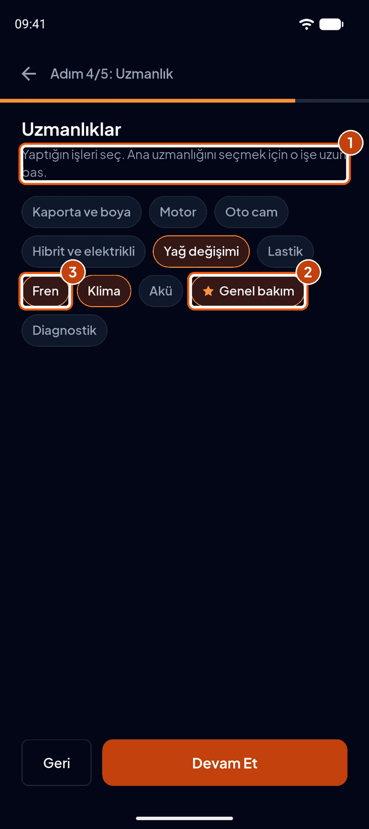 Uzmanlıklar