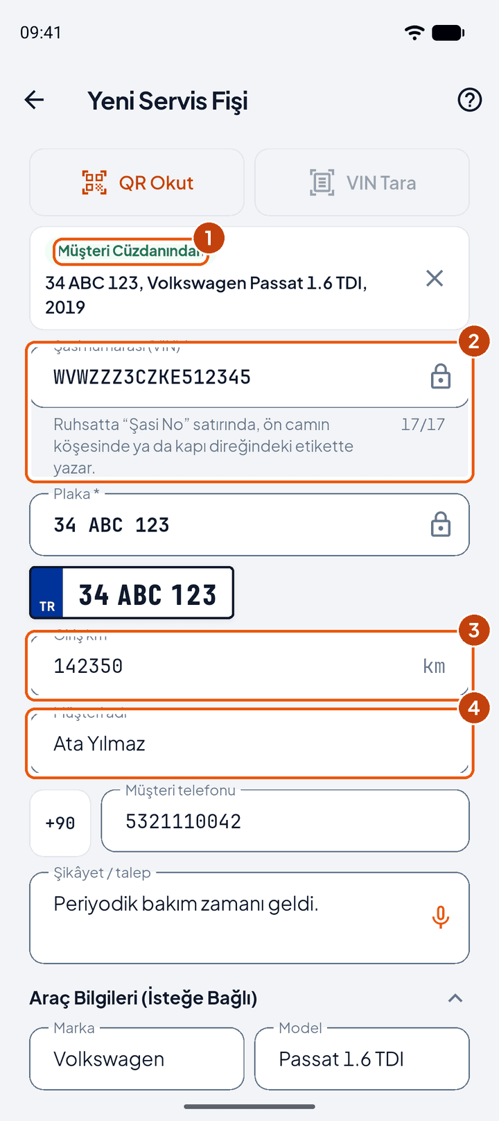 QR ile dolan fiş
