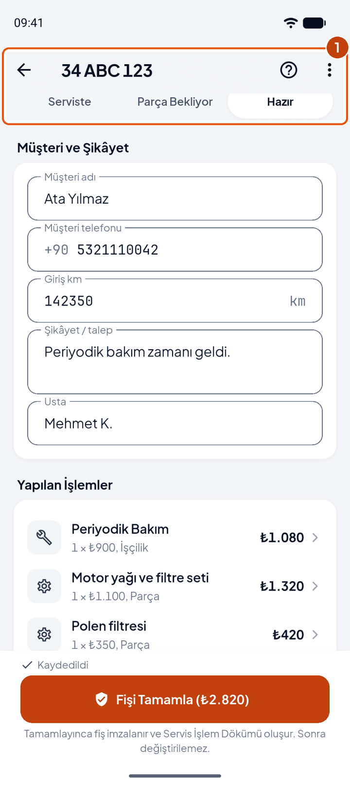 Araç durumu