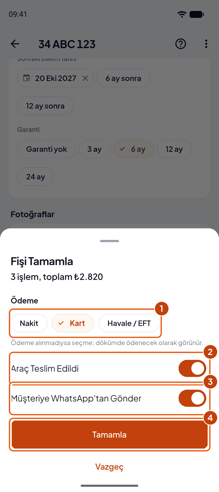 Fişi tamamla