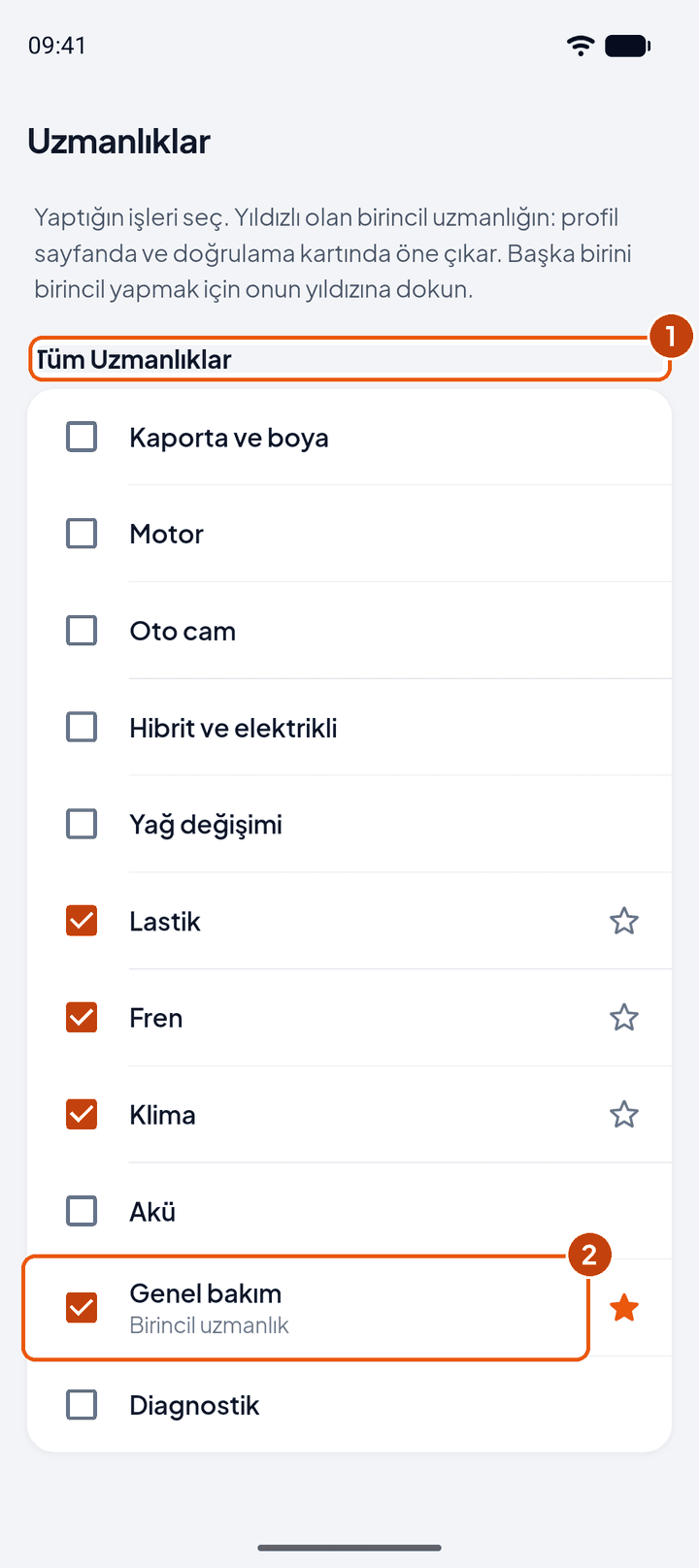 Uzmanlıklar