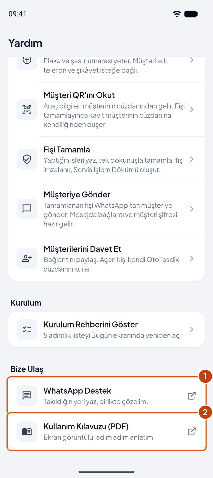 Bize ulaşın